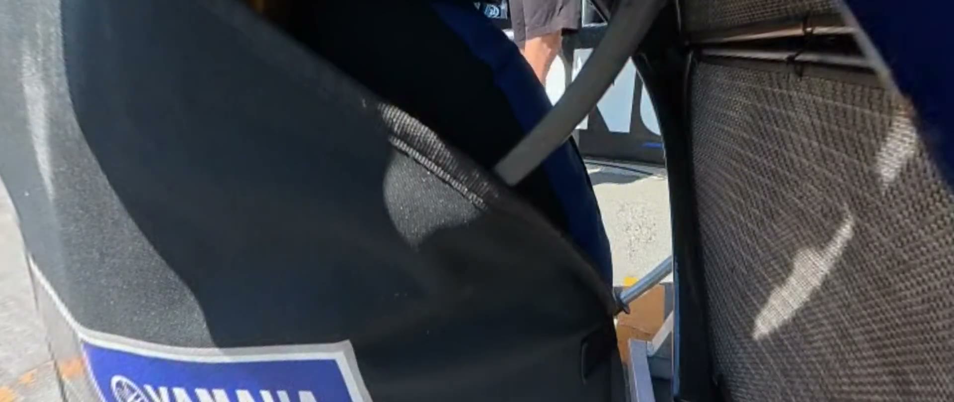 Onboard at Road America: a tire warmer comes off the front wheel, then pit exit, the start/finish straight and a chase through the corners